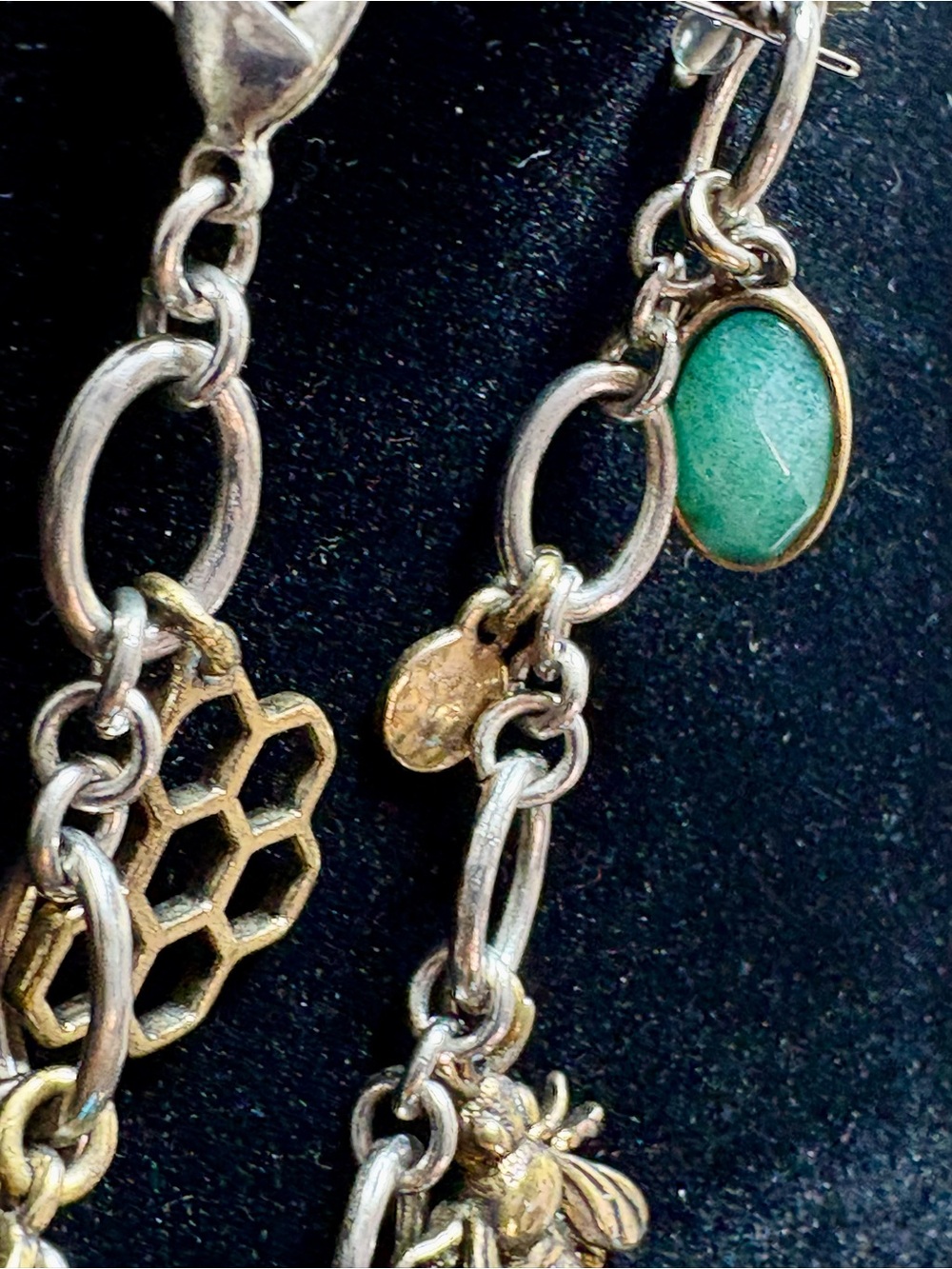 Lucky Brand Bee & Honeycomb Charm Bracelet-Beautiful Construction. Adorable! - Picture 9 of 15
